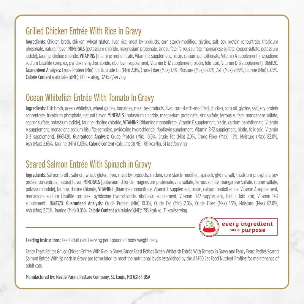 Purina  Petites Gravy Adult Gourmet Single Serve Break Apart Wet Cat Food