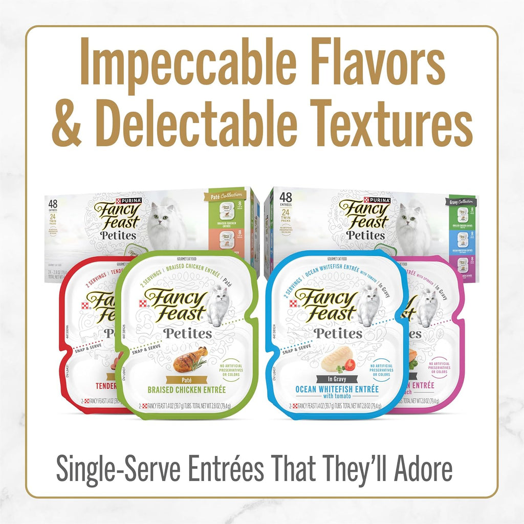 Purina  Petites Gravy Adult Gourmet Single Serve Break Apart Wet Cat Food