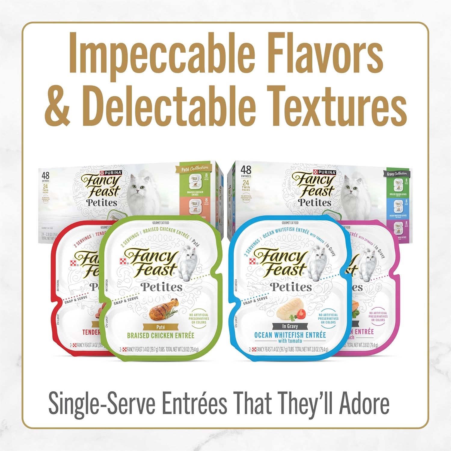 Purina  Petites Gravy Adult Gourmet Single Serve Break Apart Wet Cat Food